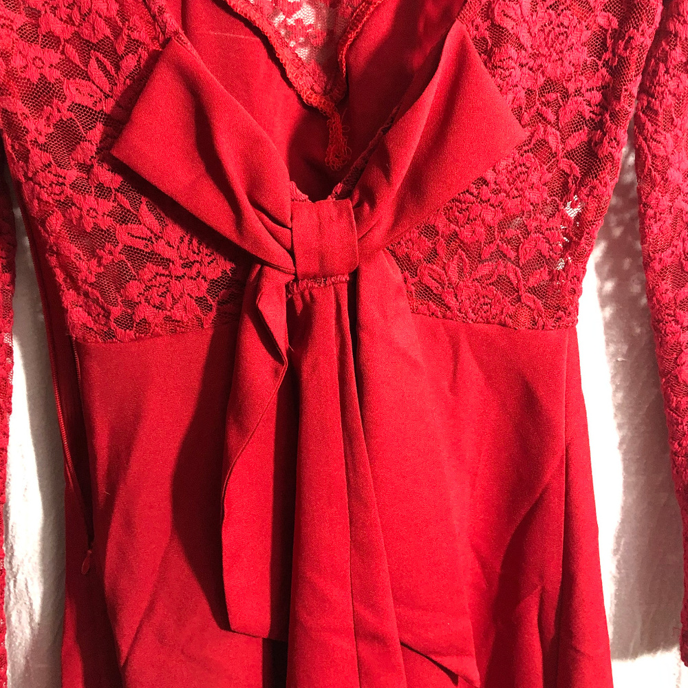 NWT Cocktail Dress Laceoverlay Sweetheart Neckline - Picture 5 of 7